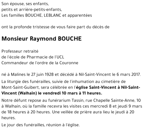 Raymond BOUCHE