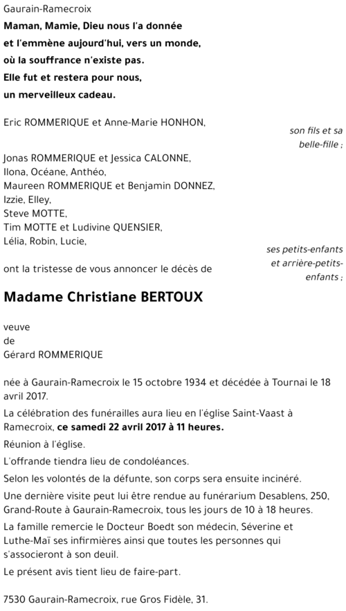 Christiane BERTOUX