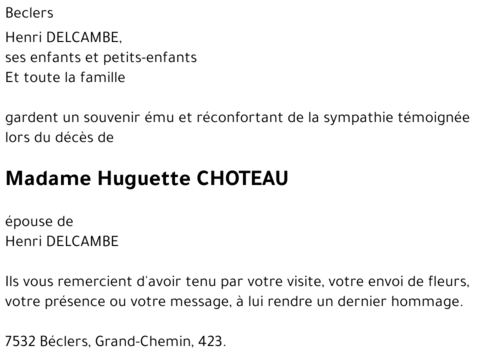 Huguette CHOTEAU