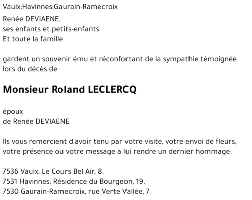 Roland LECLERCQ