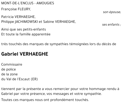 Gabriel VERHAEGHE