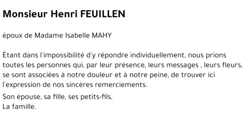 Henri FEUILLEN