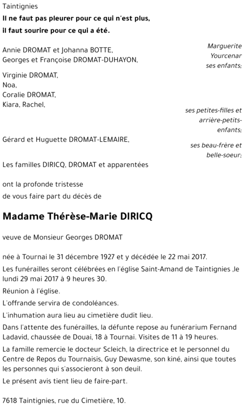 Thérèse-Marie DIRICQ