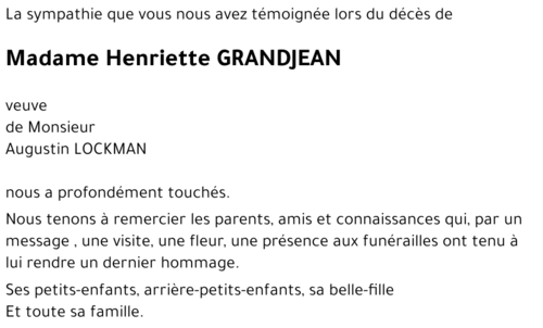 Henriette GRANDJEAN