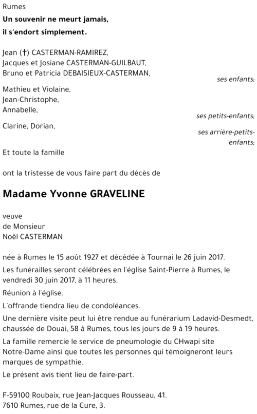Yvonne GRAVELINE