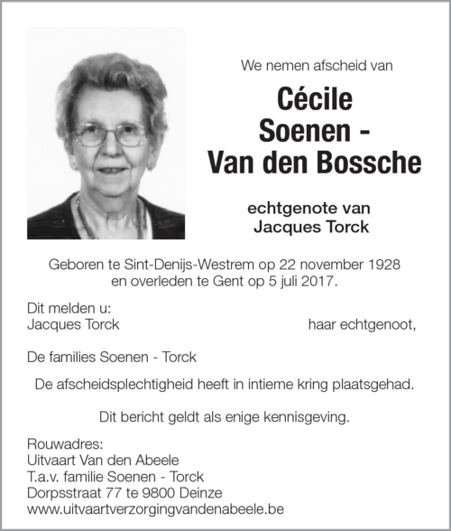 Cécile Soenen - Van den Bossche