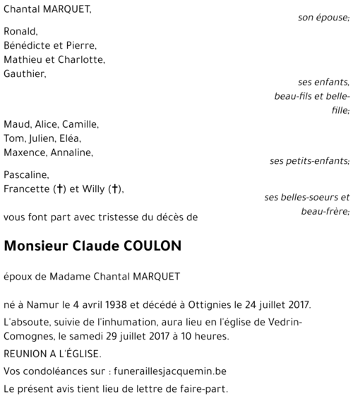 Claude COULON