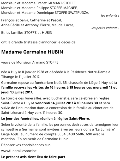 Germaine Hubin