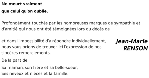 Jean-Marie RENSON