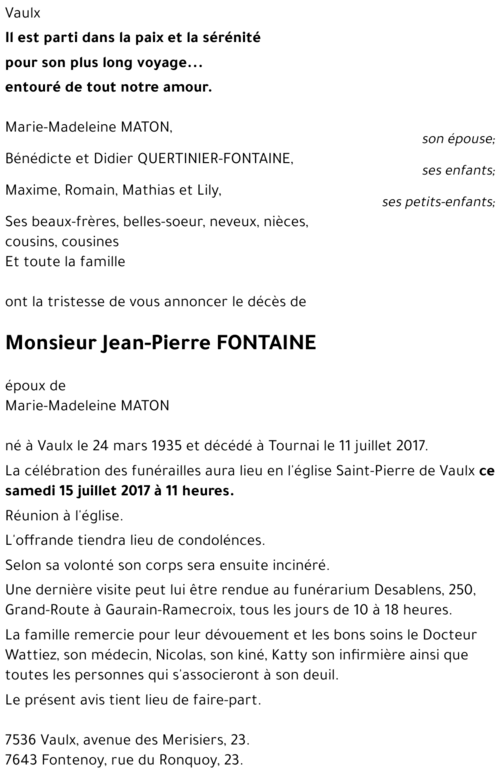 Jean-Pierre FONTAINE