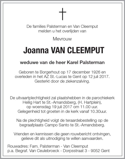 Joanna Van Cleemput