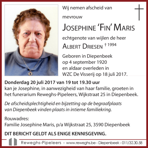 Josephine 'Fin' Maris