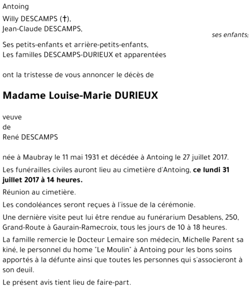 Louise-Marie DURIEUX