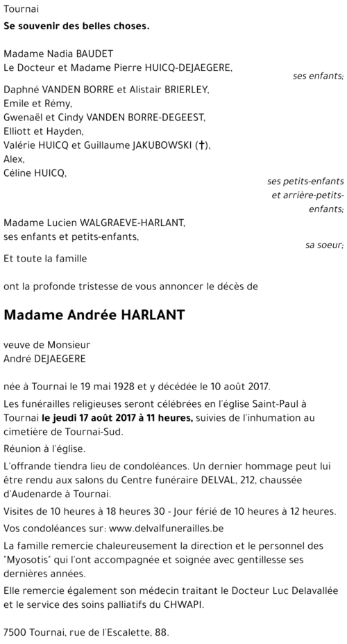 Andrée HARLANT