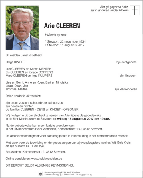Arie Cleeren