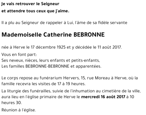 Catherine BEBRONNE