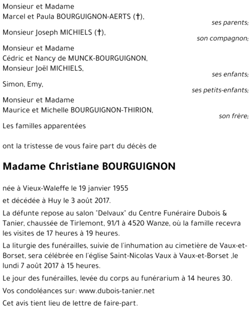 Christiane BOURGUIGNON