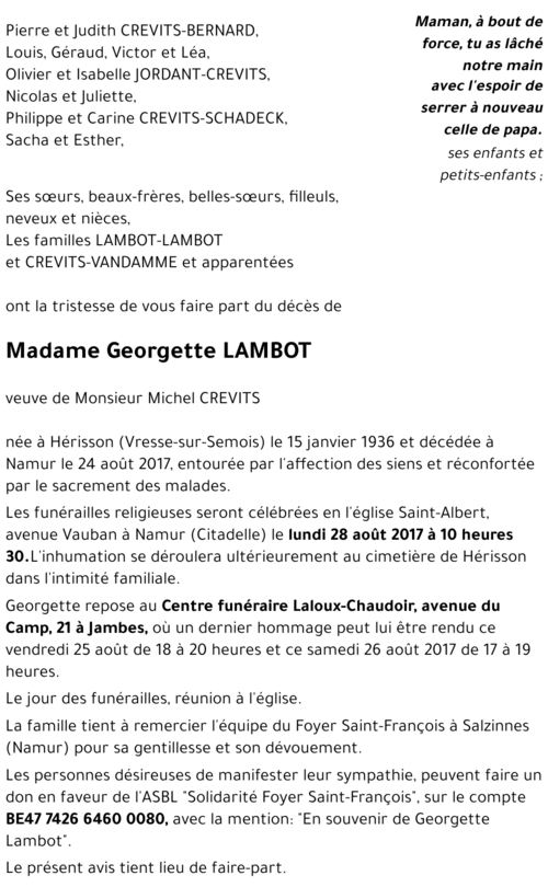 Georgette LAMBOT
