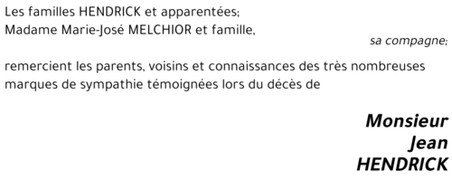 Jean HENDRICK