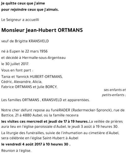 Jean-Hubert ORTMANS