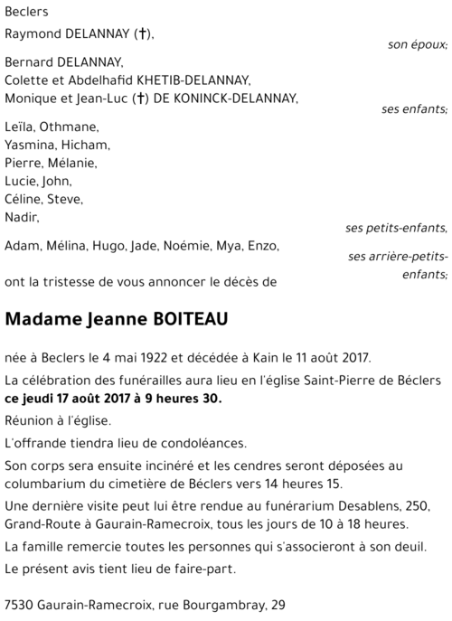 Jeanne BOITEAU