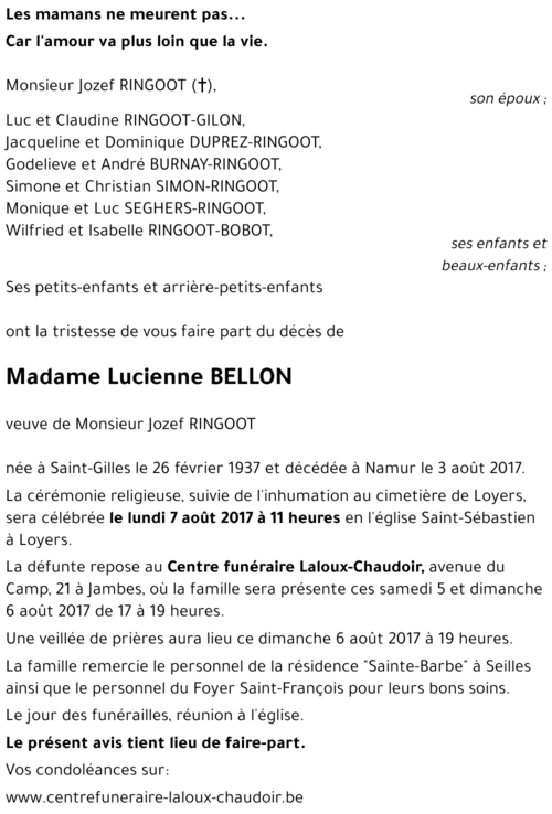 Lucienne BELLON