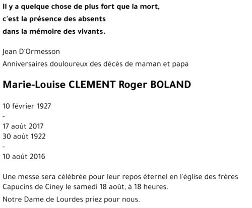 Marie-Louise CLEMENT