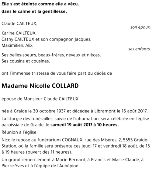Nicolle COLLARD