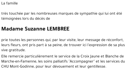 Suzanne LEMBREE