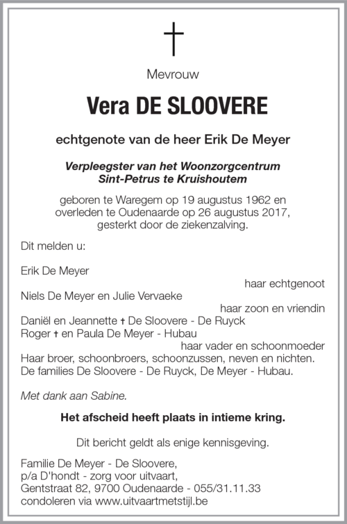 Vera De Sloovere