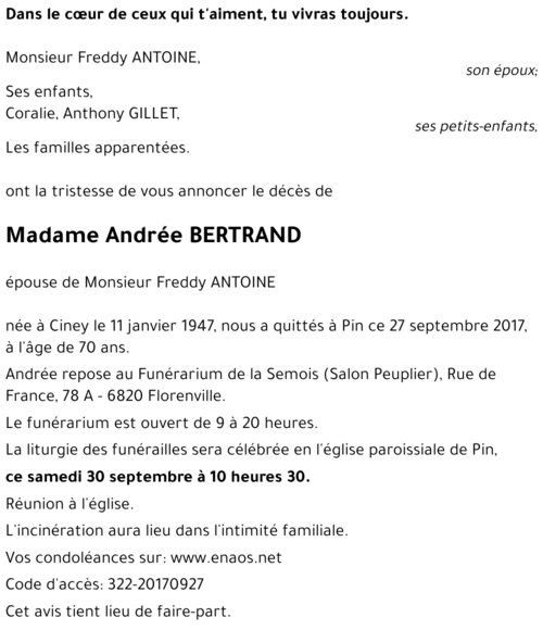 Andrée BERTRAND
