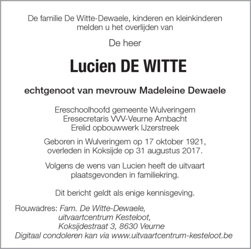 Lucien De Witte