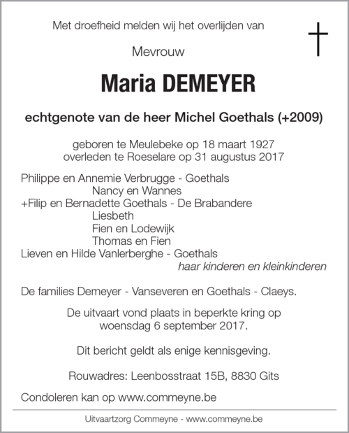 Maria Demeyer