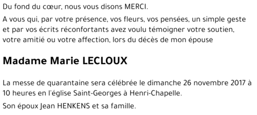 Marie LECLOUX