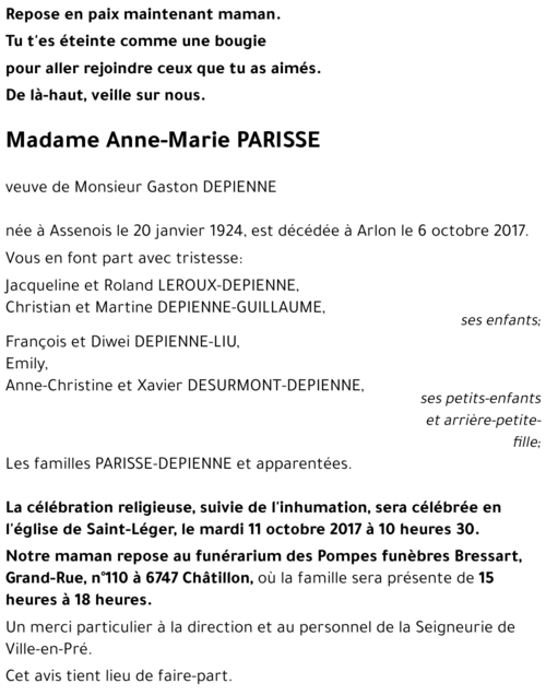 Anne-Marie PARISSE 
