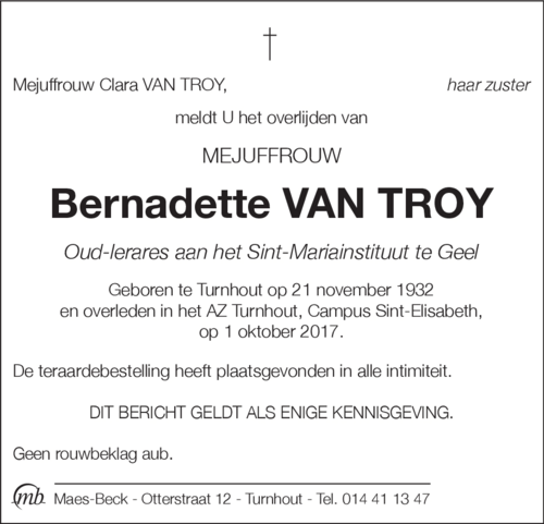 Bernadette Van Troy