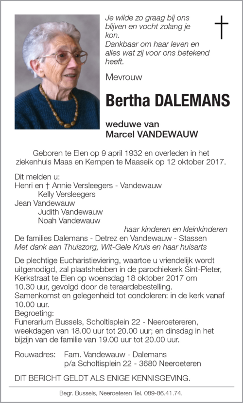 Bertha DALEMANS