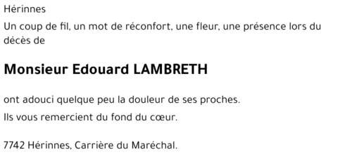 Edouard LAMBRETH