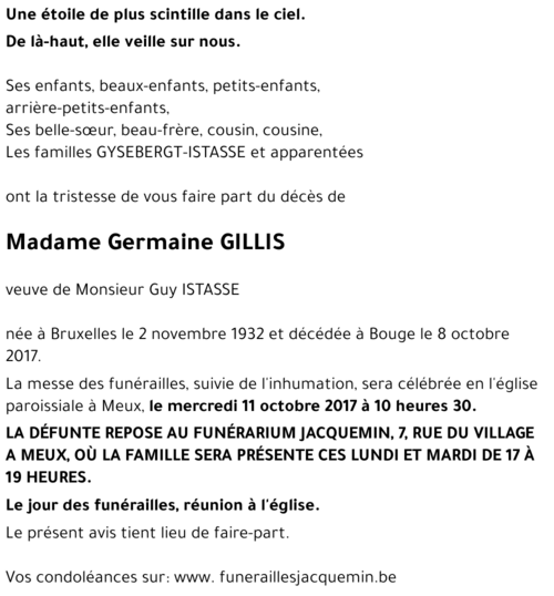 Germaine GILLIS