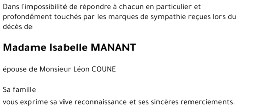 Isabelle MANANT