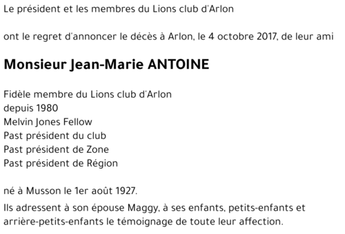Jean-Marie ANTOINE