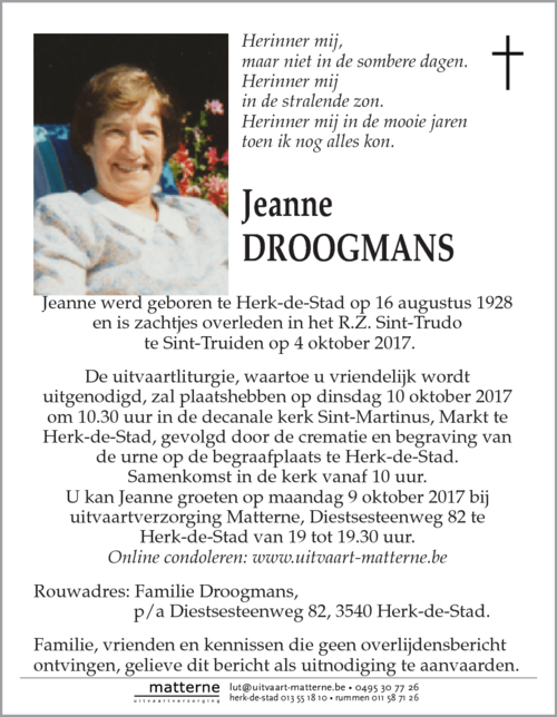 Jeanne Droogmans