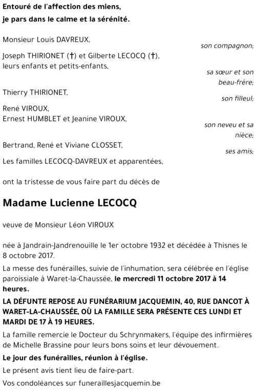 Lucienne LECOCQ