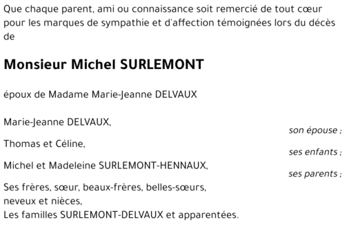 Michel SURLEMONT