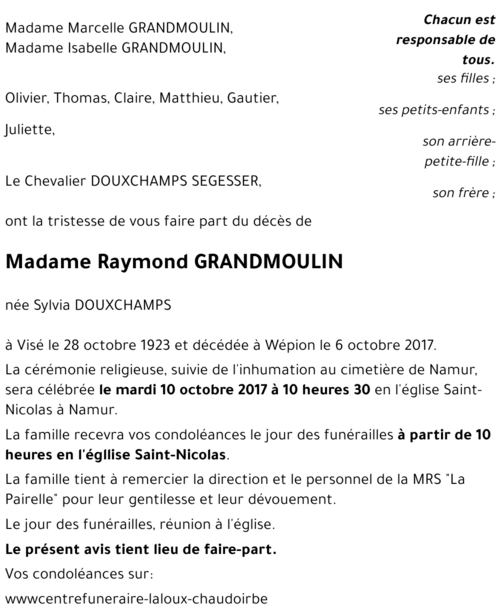 Raymond GRANDMOULIN