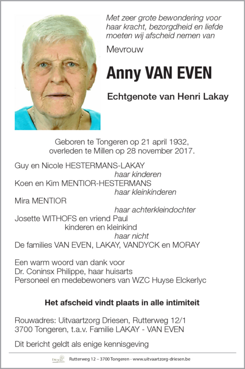 Anny Van Even