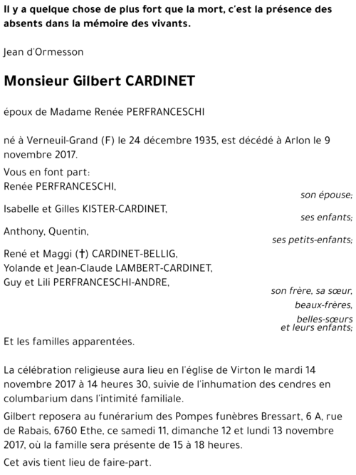 Gilbert CARDINET 
