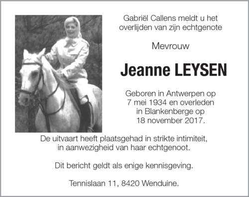 Jeanne Leysen