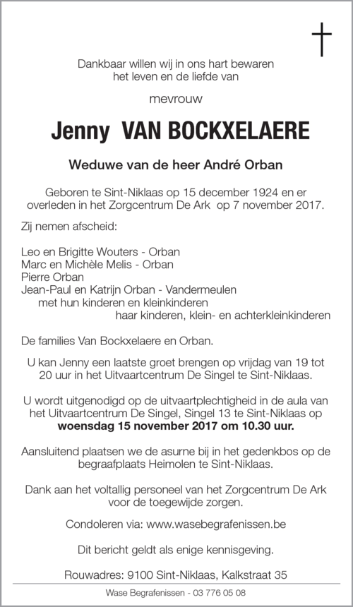 Jenny Van Bockxelaere