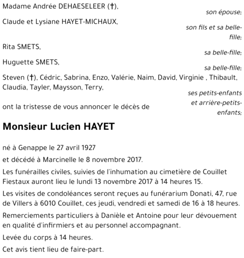 Lucien HAYET